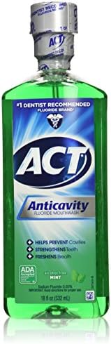Act Anticavity Fluoride Mouthwash Mint 18 fl oz (Pack of 3)