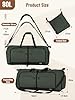 Lekesky Large Foldable Travel Duffe Bag - 80L Waterproof Holdall Luggage Bag with Shoes Compartment, Weekend Overnight Sports Bag for Women and Men(Green, 72 * 33 * 34cm) #2