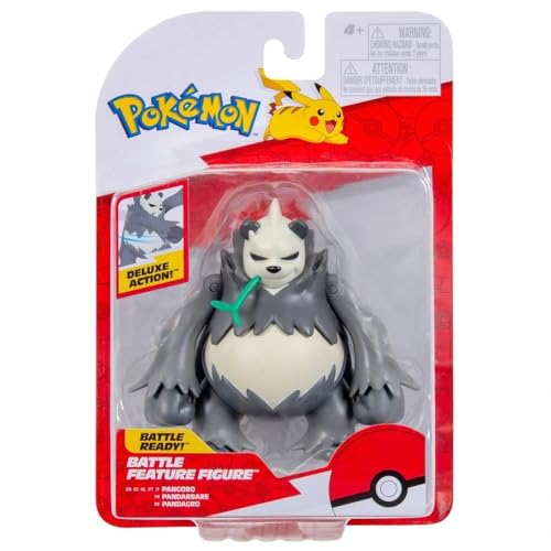 Pokémon Pangoro - Figura de Batalla de 4.5 Pulgadas, Figura Lista para la Batalla de Pangoro con Ataque de puñetazo