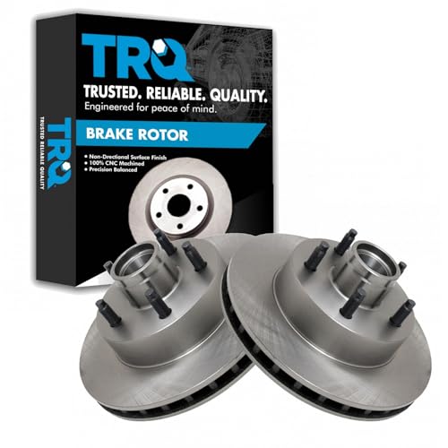 TRQ Front Brake Rotor Set Compatible with 1995-1997 Ford Ranger Rear Wheel Drive with 2 Wheel ABS Brakes 1995-1996 Mazda B2300 B3000 B4000 Truck Rear Wheel Drive with 2 Wheel ABS Brakes