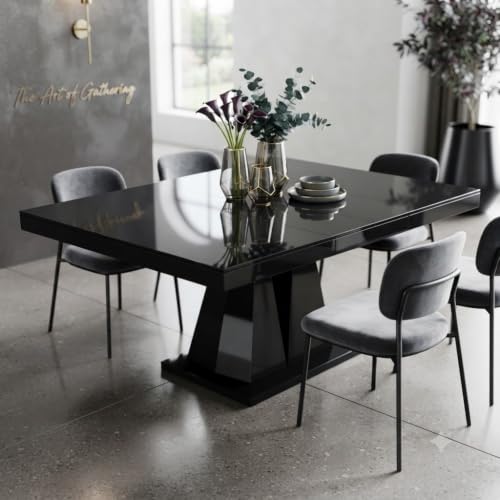 Image of WALLMATE Black Peel and Stick Self-Adhesive Removable Wallpaper - Thicken Waterproof for Kitchen Countertop Cabinet (2 Feet by 10 Feet, Glossy Black)