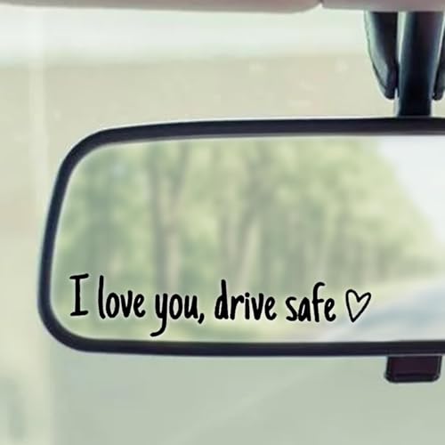 3 Stück Aufkleber I Love You Drive Safe Auto Aufkleber Spiegel Außen Ich Liebe Dich 11 X 2 cm Vinyl-Aufkleber Wasserdichter Für Autospiegel Ausgefallene Autozubehörteile