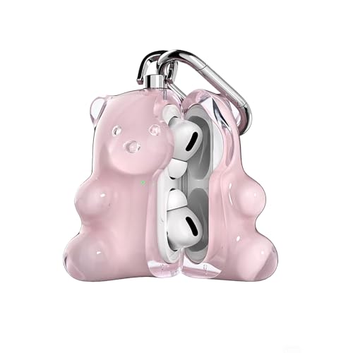 Gummy Bear �w�b�h�z���P�[�X ���킢������ Airpods 4/3/Pro/Pro2�p�P�[�X �����w�b�h�z���P�[�X �w�b�h�z���A�N�Z�T���[(�s���N�AAirpods Pro 2)