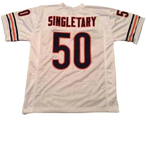 Mike Singletary Custom Jersey Stitched White Football New No Brand/Logos (US, Alpha, XX-Large, Regular, Regular, White)