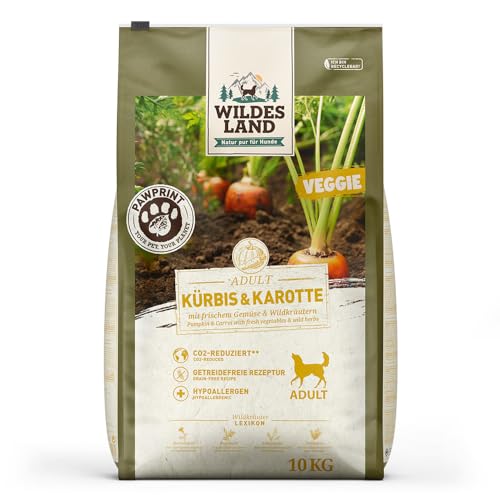 Wildes Land PawPrint - Veggie - 10 kg - Kürbis & Karotte mit frischem Gemüse & Wildkräutern