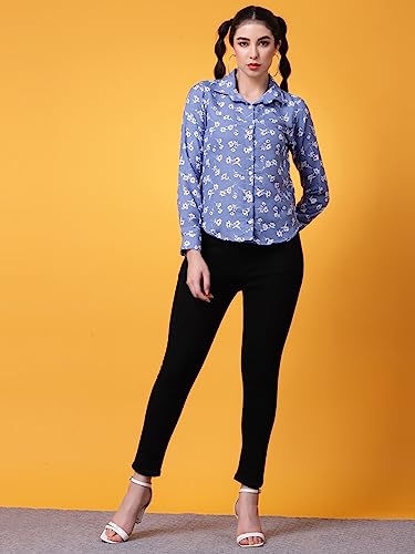 Image of OOMPH! Women's Cotton Regular Fit Floral Button Down Shirt
