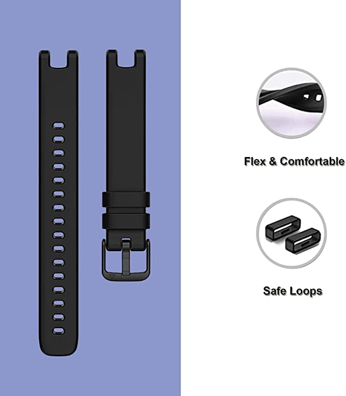 Compatible con Garmin Lily, correa deportiva de repuesto de acero inoxidable milanés + silicona para reloj inteligente de mujer, oro rosa + blanco