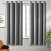 Produktbild BGment Vorhang blickdichte Vorhänge mit Ösen 137 cm x 117 cm (H x B), Grau 2 Stücke Verdunkelungsvorhänge Isolierung, Dekorative und Undurchsichtig, Schutz der Privatsphäre für Zimmer