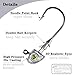 Fish Corner Swimbait Jig Heads Fishing Jigs Swim Bait Jighead with Two Bait Keepers and 3D Eyes 3/16oz Jigheads Freshwater Saltwater Fishing