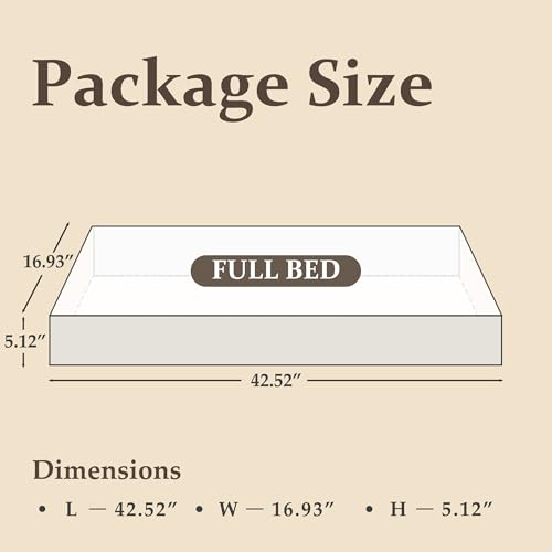 Image of Fluest Full Bed Frame with Headboard and Footboard, Metal Full Bed Frame with Under Bed Storage, All-Metal Support System, No Box Spring Needed, Easy Assembly,Rustic Brown