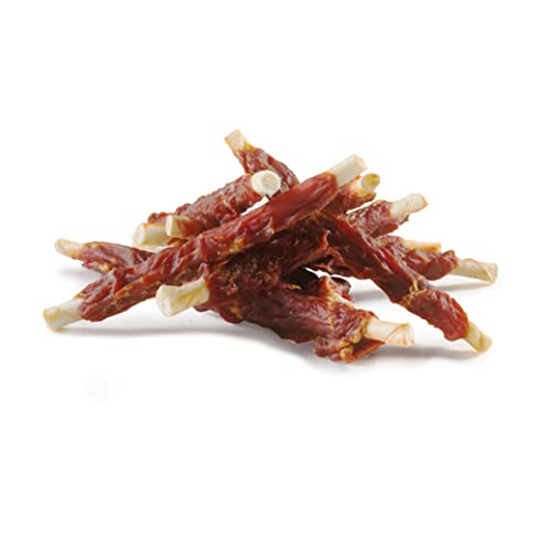 DIBO Rawhide Sticks Duck, 100g Beutel- wiederverschließbar - leckerer Hundesnack als Belohnung oder zwischendurch, unterstützt die Zahnpflege, stillt das Kaubedürfnis - Futter für Hunde