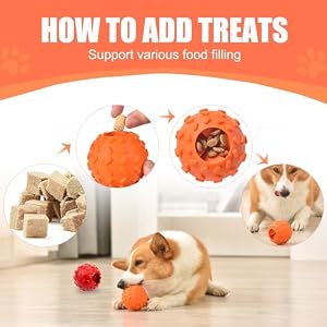 Treat Dispensing Dog Toys Balls - 2 PCS Durable Dog Treat Ball,Interactive Dog Chew Toys Small/Medium Breed,Natural Rubber Dog Puzzle Toys,Real Beef,Puppy Toys to Keep Them Busy Treat Dispensing Dog Toys Balls – 2 PCS Durable Dog Treat Ball,Interactive Dog Chew Toys Small/Medium Breed,Natural Rubber Dog Puzzle Toys,Real Beef,Puppy Toys to Keep Them Busy