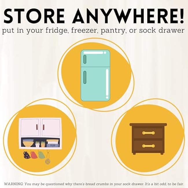 Snack Hiding Bags for Food Storage & Prank Gifts (Set of 3) Reusable Fake Bags for Hidden Storage, Funny Gag Gift Bags - Fridge & Freezer Safe, Large