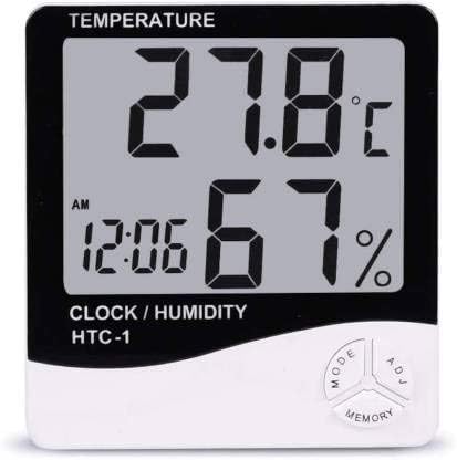 HTC-1 Digital Indoor Thermometer Hygrometer with Large LCD Display, Clock, Alarm, and Comfort Level Indicator – Temperature and Humidity Monitor for Home, Office, Greenhouse, and More-image-46