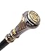 Golden Black Freemasonry Freemasons VG Totem Relief Walking Cane Fashion Walking Stick Gentleman Crosier Knob Walking Stick 93cm