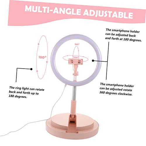UKCOCO 1 Peça Suporte De Beleza Para Celular Suporte De Anel Suporte De Celular Suporte De Mesa Lâmp