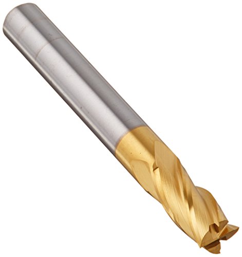 Image of YG-1 31573TN 1 /4 inch Carbide End Mill, 4 Flute, Stub Length, TiN Finish, 2 inch Length