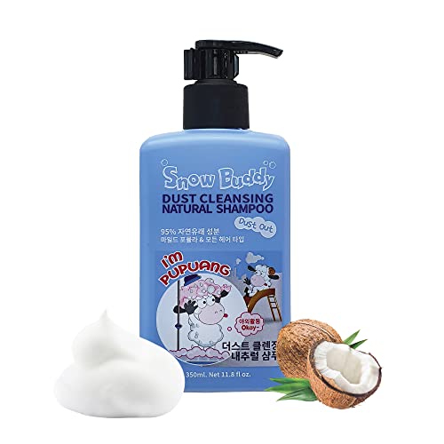 SnowBuddy Kids 3 in 1 Shampoo + Conditioner + Body wash, Dust Cleansing Natural All in One - for kids - Gentle Baby head to toe wash, pH-Blanced with 90% of Natural derived Ingredients, Sulfate Free, Paraben Free, 350ml (11.8 fl.oz) (Shampoo)
