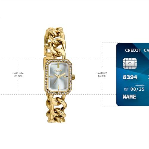 Image of Sonata Poze 7 Analog Silver Dial Silver Brass Strap Watch for Women - SP80157YM01