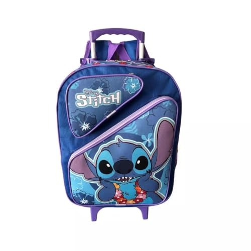 Mochila Escolar Filme Aloha Azul 3b Tam G Rodinhas Meninas