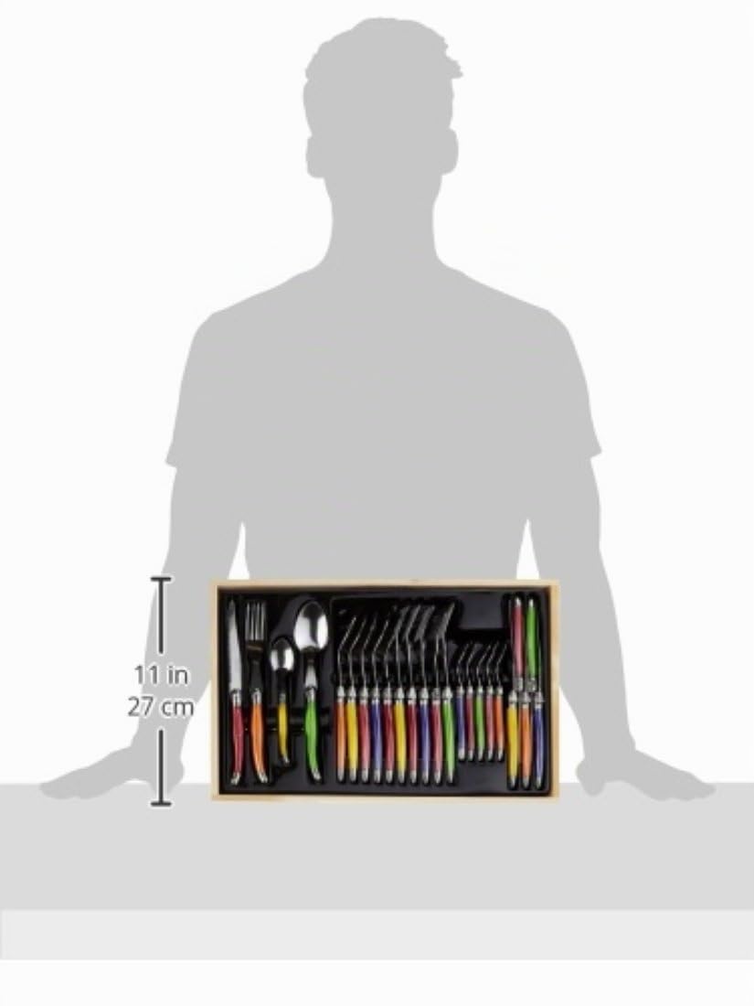 Pradel Excellence I7214P Besteckgarnitur Laguiole, pastellfarben, 24-teilig