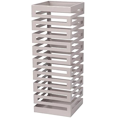 BAKAJI Portaombrelli in Metallo Forma Quadrata con...