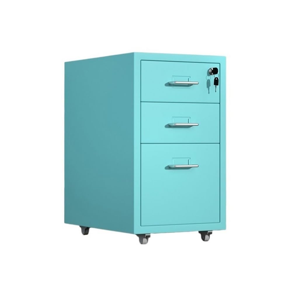 Aioneer Blue File Cabinet 1.2Mm Thickness Steel Cabinet Multifunctional Storage Cabinet Office File Cabinet Multi-Drawer Cabinet Data Storage Cabinet Filing Cabinet