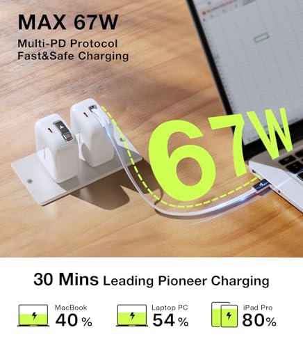 TORRAS Fast Charging with Low-TEM Protection USB-C 67W Retractable Charger and case — Buy Together to Save 15% - image 2