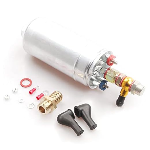 NNHH Bomba de Combustible 30 0lph La Bomba de Combustible en línea Externa Universal reemplaza Compatible con 0580254044 Bomba de Combustible de Alta presión en línea de Gasolina