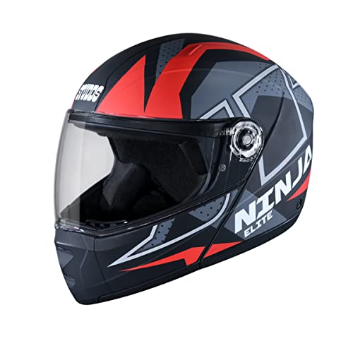 Image of STUDDS Ninja Elite Super D6 FLIP-UP Full FACE Helmet N2 MATT Black-XL