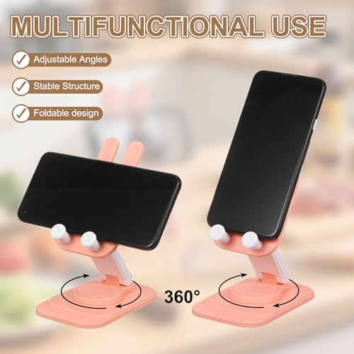 Support téléphone portable pliable ours bleu lot de 3 réglable pour bureau - 4