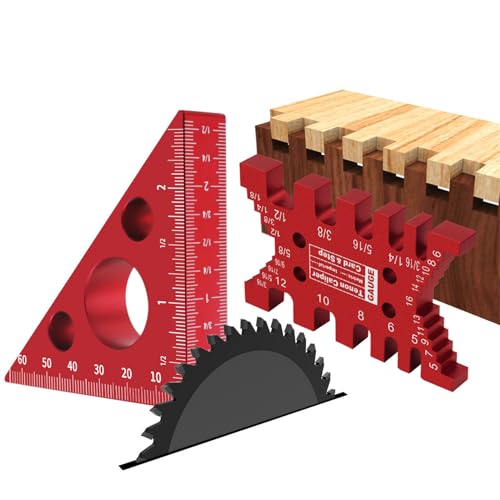 Regla triangular de aluminio carpintería cuadrada y cola de milano herramientas de medición 6