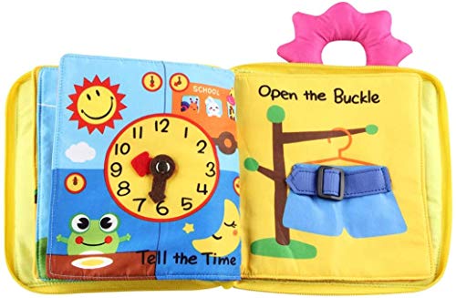 Image of PATPAT Cloth Book For Babies Infant Kids Early Development Cloth Book Learning Educational Baby Toys Soft Toys Gifts For Newborn, Yellow