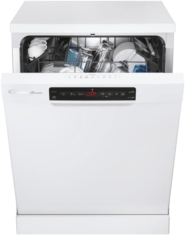 Candy Brava CDPN 2D360PW Lavastoviglie Smart, Libera Installazione, Full Size 60cm, 13 coperti, Bianco, Connettività Wi-Fi, Classe E [Classe di efficienza energetica E]