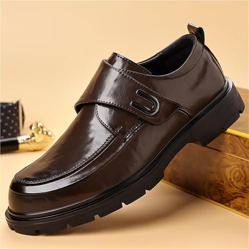 Men's British Style Business Casual Dress Shoes Spring Arrival Trendy Platform Sole Slip-On Versatile Comfortable Oxfords for Work4