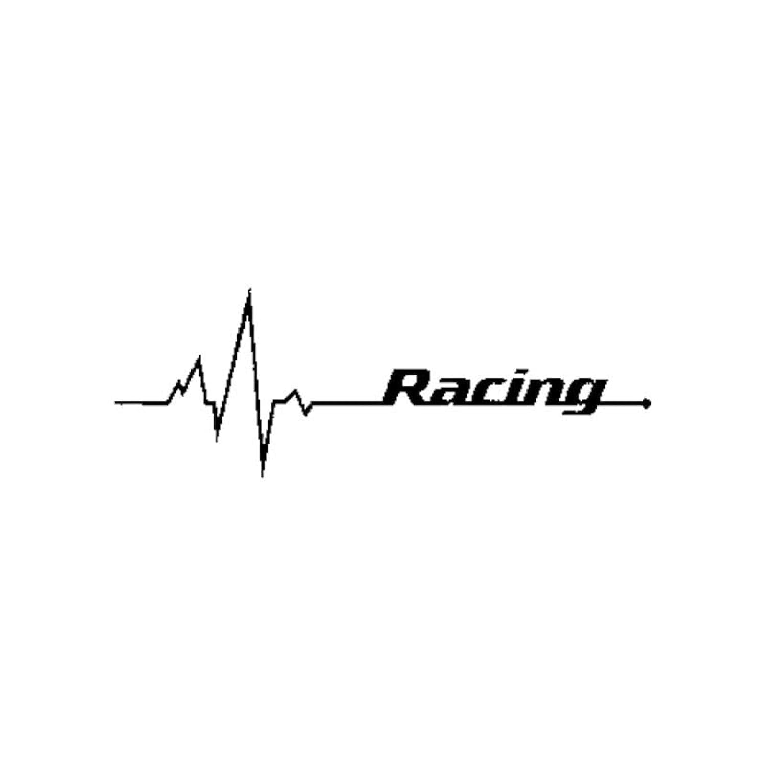 SOLDOUT Car Stickers Racing Heart Beat Pulse Turbo Sticker Auto Creative Vinyl Decal for Car Window Body Door Bumper Motorcycle (Black)