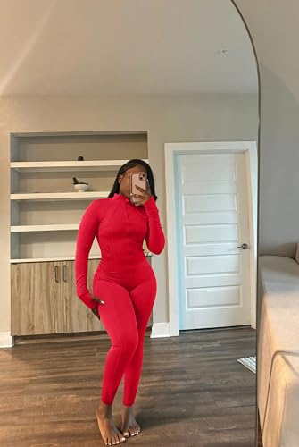 Vssjavun Women 2 Piece Outfits Sweatsuit Sets Long Sleeve Zipper Workout Jacket with High Waist Legging Sets Tracksuit4