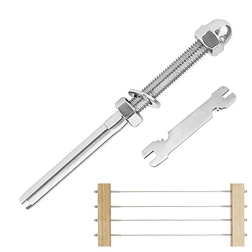 CKE 60 Pack Cable Railing Swage Threaded Stud Tension End Fitting Terminal for 1/8