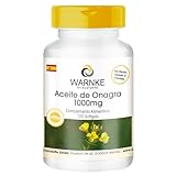 Aceite de onagra - con 1000mg de aceite de onagra de los cuales 650mg de ácido linoleico y 10mg de vitamina E - 120 cápsulas blandas - calidad de farmacia alemana - dosis alta | Warnke Vitalstoffe
