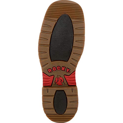 Rocky Womens Original Ride Flx Embroidered Pull On Waterproof Soft Toe Work/Duty - Brown2