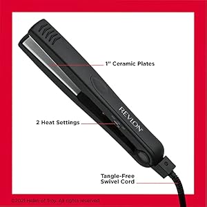 REVLON Smooth and Straight Ceramic Flat Iron, 1" Plates — photo 6 of 6
