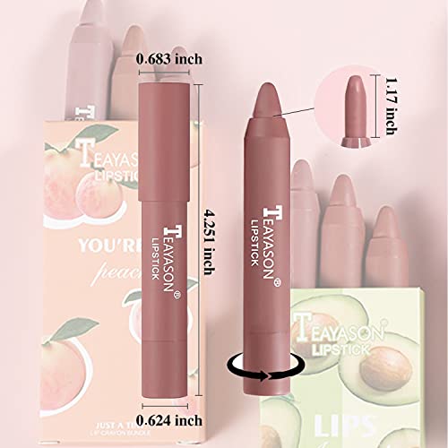 3 Colors Liquid Matte Lipstick Set,Nude Lipstick Velvet Air Moisture Smooth Crayon Lip Stain ,Ultimate Nourishing Color Stick,Matte Lipstick 24 Hour Superstay,Long Lasting Waterproof Lip Gloss Lipstick For Women Makeup (Set E) #TOP6