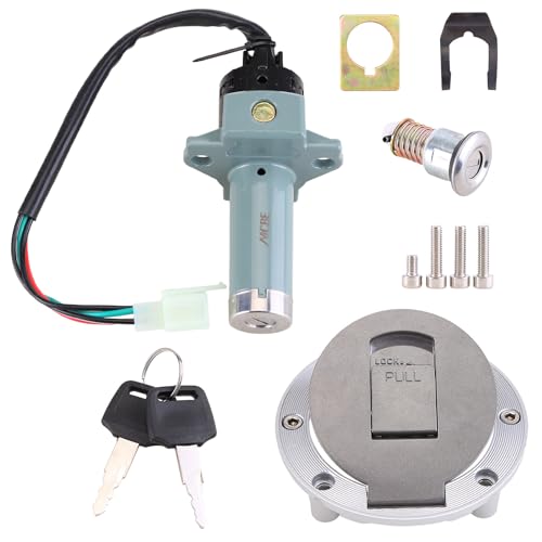 Motos, Sports EUBUY Kit de Cilindro de Cerradura de Encendido de Motocicleta, Cilindro de Cerradura de Encendido de Motocicleta con Llave para Dt150 Sport Ft180 TS