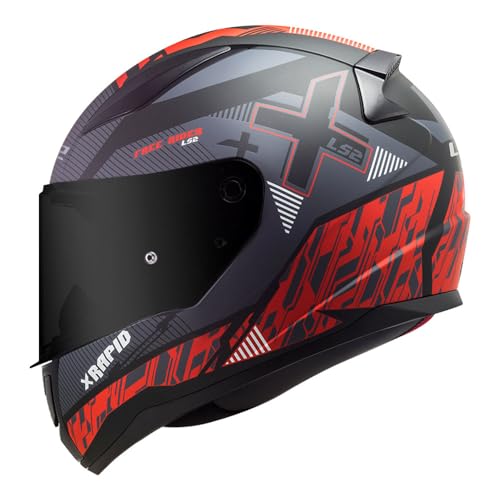 Capacete Masculino Ls2 FF353 Xtreet Vermelho Esportivo Moto (56)