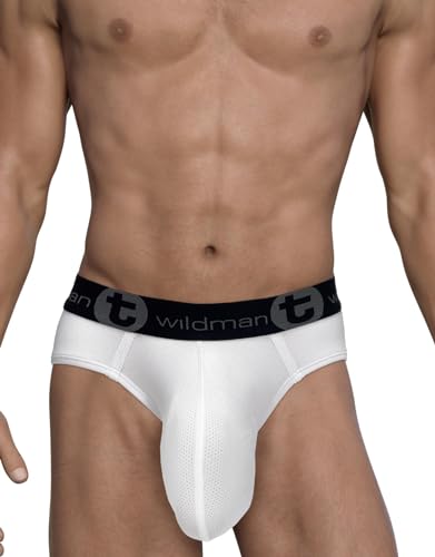 Wildmant Mesh Monster C*ck Brief White2
