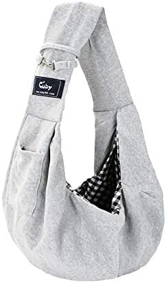 Cuby Dog and Cat Sling Carrier – Hands Free Reversible Pet Papoose Bag – Soft Pouch and Tote Design – Suitable for Puppy, Small Dogs, and Cats for Outdoor Travel