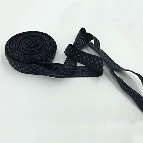 Dot Stretchy Silicone Elastic Tape No Slip for Garment Accessory & Headband 5Yards per Roll (15mm)