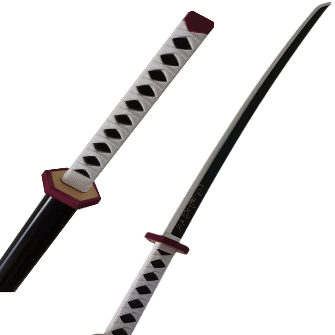 damdos Halloween Prop for Demon Slayer Katana Agatsuma Zenitsu Cosplay Sword Kamado Tanjirou Swords Shinazugawa Sanemi Weapons PU Material Xmas Birthday Gifts (Tomioka Giyuu)