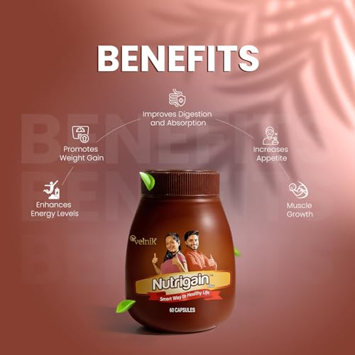 Image of Ayurvedic Weight Gainer Supplement Capsules |Not Tablet| Support Healthy Muscle Mass Gain for Men Women Female - 60 Capsule