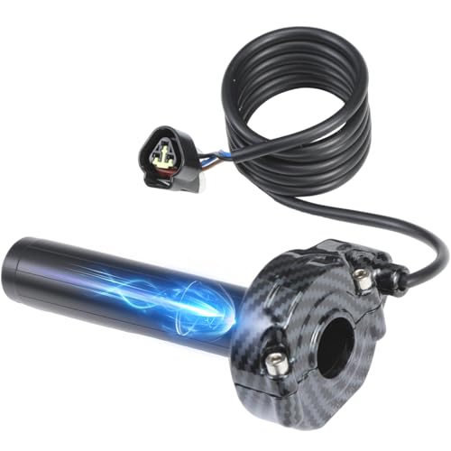 Xtudeec Throttle Handle Compatible with Surron Upgraded Electric Dirt Bike Full Twist Throttle Handle Kit for Sur-Ron Light Bee S/X Segway X160 X260 E-Ride Imitation Carbon Fiber & Rolling Bearings